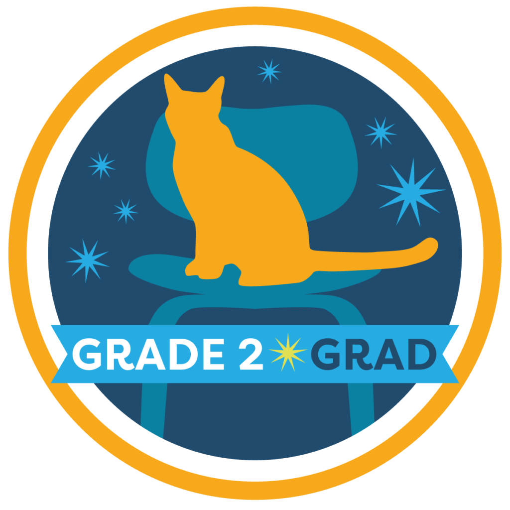Cat School Grade 2 badge